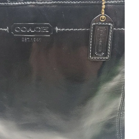 COACH Black Patent Leather Tote  F0773-11500 - Picture 2 of 8